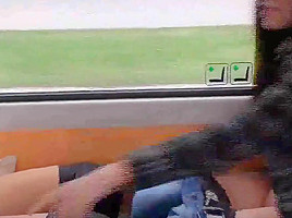 2 Girls Playing With Themselves On Public Train
