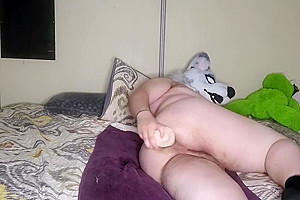 2 Orgasms With Big Dildo