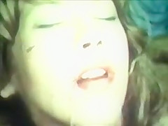 60's beat neck eats banana out of ho's pussy