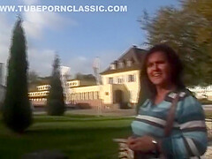A Horny And Chubby German Woman Gets Pounded In The Back Of The Car