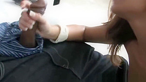 A call to husband as she sucks black cock