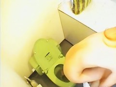 A ginger girl likes peeing naked to a toilet spy