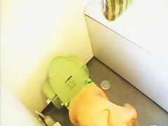 A ginger girl likes peeing naked to a toilet spy