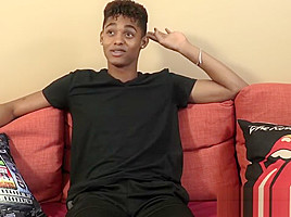 Adorable jock Deven Lions wanks off his long thick dick