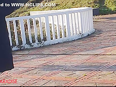 Ainoa: Walking Through The Coastal Park With Boots And A Miniskirt