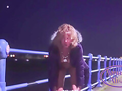 Ali-jay Exposes Herself While Taking A Sexy Evening Stroll Along The Waterfront