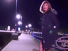 Ali-jay Exposes Herself While Taking A Sexy Evening Stroll Along The Waterfront