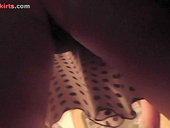 A-line skirt and g-string on gal in upskirt vid