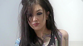Alluring alt babes filmed at photo session