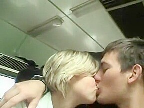 Amateur Blowjob In a Train Full of People