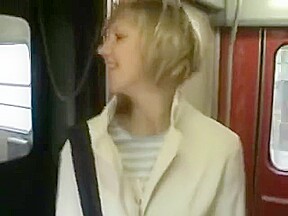 Amateur Blowjob In a Train Full of People