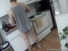Amateur GF shaving and showering