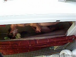 Amateur GF shaving and showering
