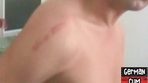 Amateur German top barebacks 2 bottoms till cum on ass