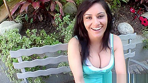 Amateur beauty loves stroking hard cock
