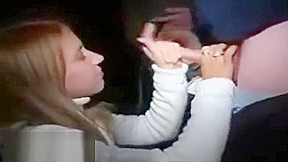 Amateur blonde does night blowjobs