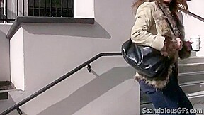 Amateur public slut sucks on little cock