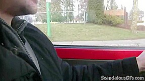 Amateur public slut sucks on little cock