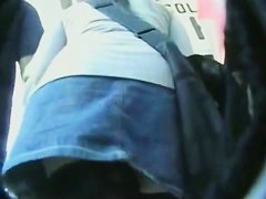 Amateur street candid upskirt video of chubby awesomeness