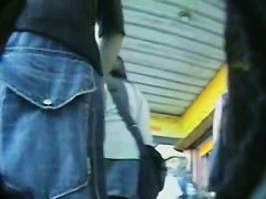 Amateur street candid upskirt video of chubby awesomeness