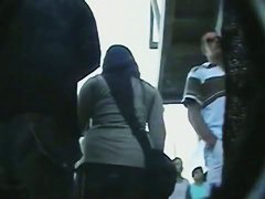 Amateur street candid upskirt video of chubby awesomeness