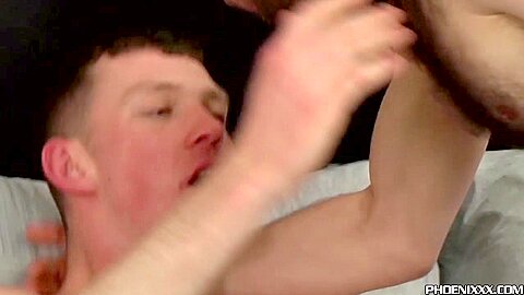 Amateurs Damien Ryder and Lincoln Gates anal fuck and cum