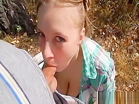 Amazing busy girlfriend sucks on a cock and gets a facial