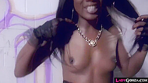 Ana Foxxx In Mouths Watering On A Massive Purple Dildo
