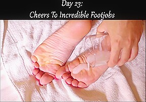 Ana Goddess red footjob