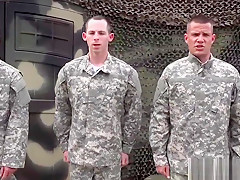 Army cadets sucking cock