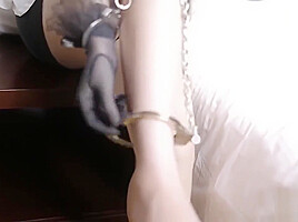 Asian Bondage Cuffed 2 Girl
