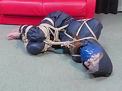 Asian Girl Bound in Rainwear