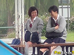 Asian Young Babe Girl Public Pissing