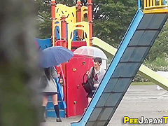 Asian Young Babe Girl Public Pissing