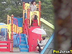 Asian Young Babe Girl Public Pissing