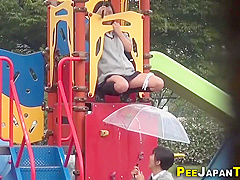 Asian Young Babe Girl Public Pissing