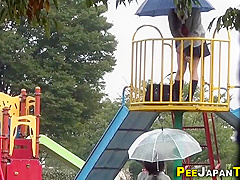 Asian Young Babe Girl Public Pissing