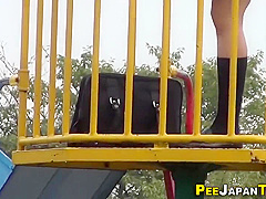 Asian Young Babe Girl Public Pissing