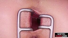 Asian anal dyke assfingered in anal gaping threesome