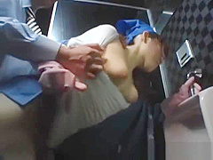 Asian attendant is cleaning the wrong part2