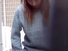 Asian babes piss in alley