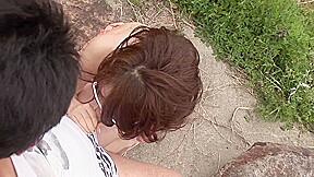 Asian cutie engaging in a nice place: A blowjob in the garden by Fuck me in Public