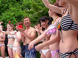Asian girls want some hot stuff outdoors by Slamming Asian Orgies