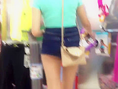 Asian in Booty Shorts