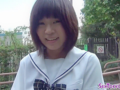 Asian teen 18+ Rides Dildo