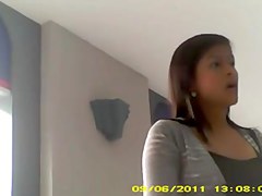 Asian vid with a sexy slut at airport