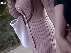 At A Park With A Beautiful Office Lady Who Works At A M