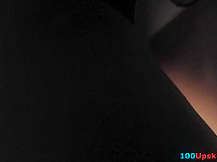 Awesome upskirt flash with slim girl in public