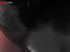 Awesome upskirt flash with slim girl in public