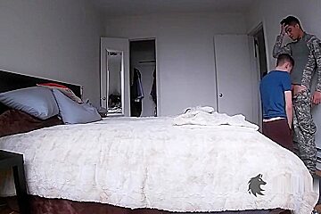 Barebacked By His Soldier Boyfriend On Webcam